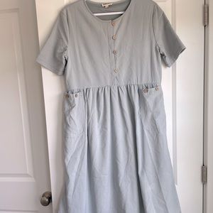 Hidden Alley Blue Striped Dress